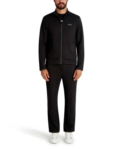 Karl Lagerfeld Men's Quilted Long Sleeves Jacket In Black