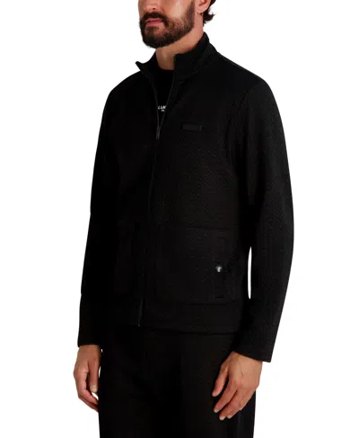 Karl Lagerfeld Men's Quilted Long Sleeves Jacket In Black