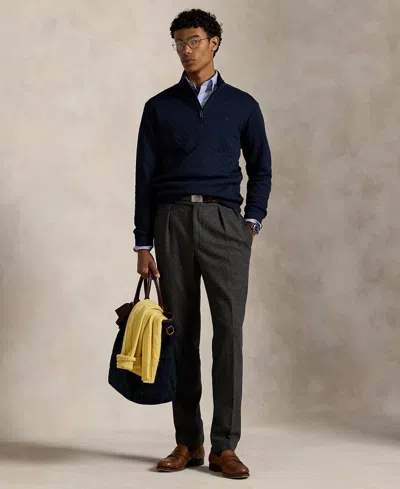 Polo Ralph Lauren Men's Quilted Double-knit Jersey Pullover In Blue