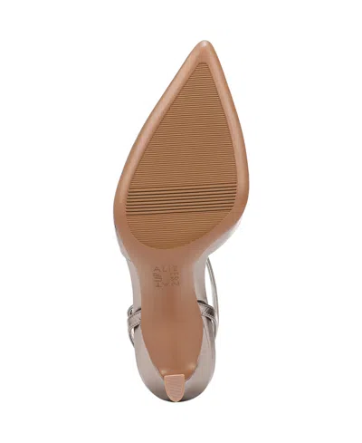 Naturalizer Astrid T-strap Pointed Toe Pump In Gold