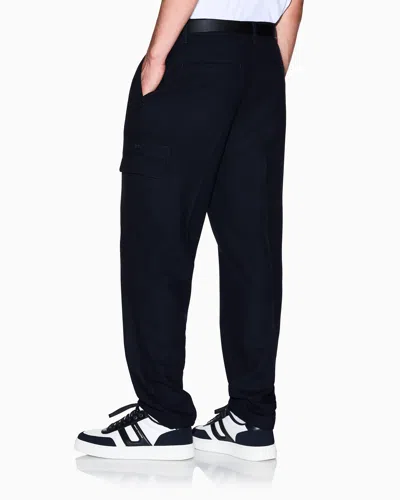 Armani Exchange Pleated Trousers In Blue