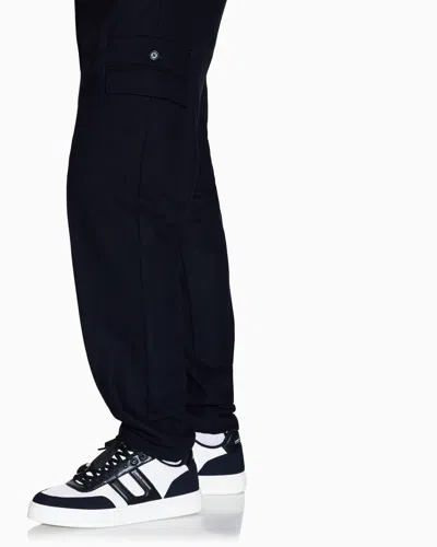 Armani Exchange Pleated Trousers In Blue