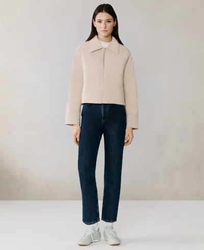 Soia & Kyo Laleh Duvet Down Cropped Jacket In Soft Teak In Brown