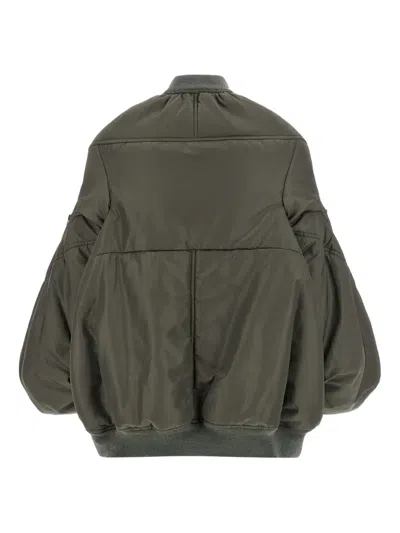 Junya Watanabe Lightweight Nylon Jacket With High Collar And Streamlined Silhouette In Green