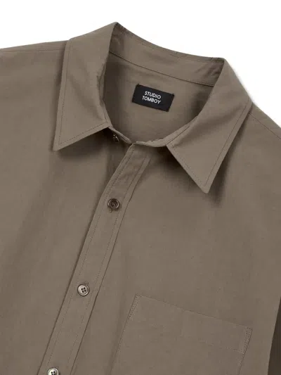 Studio Tomboy Button-down Shirt In Brown