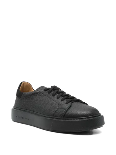 Henderson Baracco Leone Leather Sneakers In Black