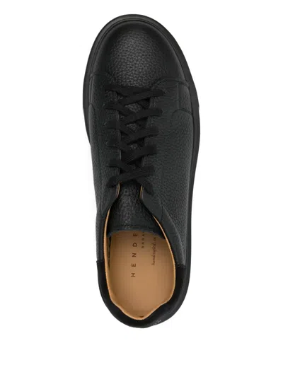 Henderson Baracco Leone Leather Sneakers In Black