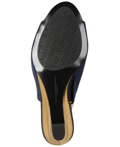 Donna Karan Women's Wedge Heel Mules In Blue
