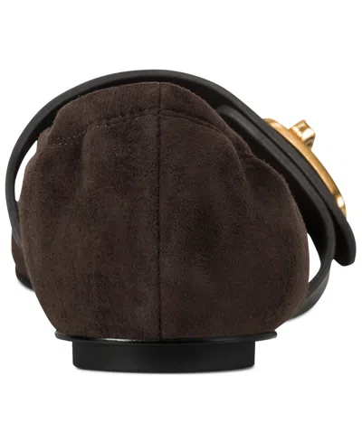 Donna Karan Women's Anselm Mary Jane Flat Shoes In Brown