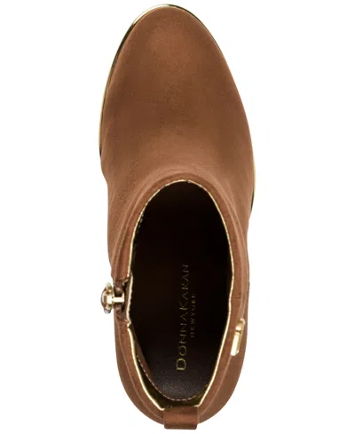 Donna Karan Women's Wedge Heel Booties In Brown