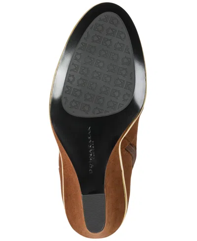 Donna Karan Women's Wedge Heel Booties In Brown