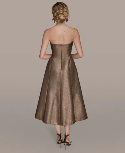 Donna Karan Women's Strapless Fit And Flare Cocktail Dress In Brown