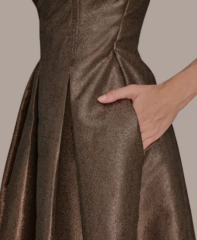 Donna Karan Women's Strapless Fit And Flare Cocktail Dress In Brown