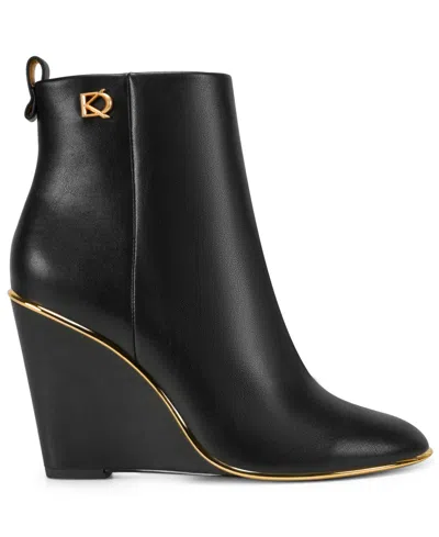 Donna Karan Women's Wedge Heel Booties In Black