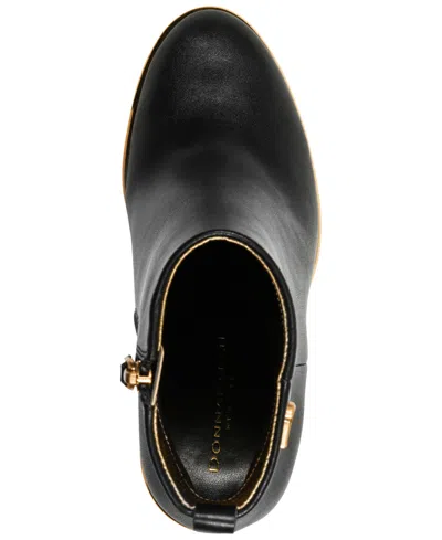 Donna Karan Women's Wedge Heel Booties In Black