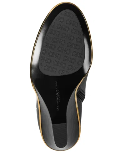 Donna Karan Women's Wedge Heel Booties In Black