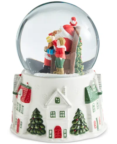 Spode Christmas Tree Christmas Village Snow Globe In Multi