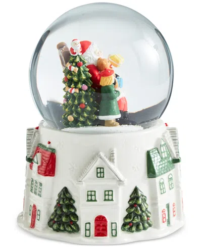 Spode Christmas Tree Christmas Village Snow Globe In Multi