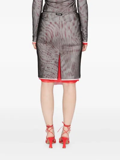 Msgm Midi Pencil Skirt In Purple