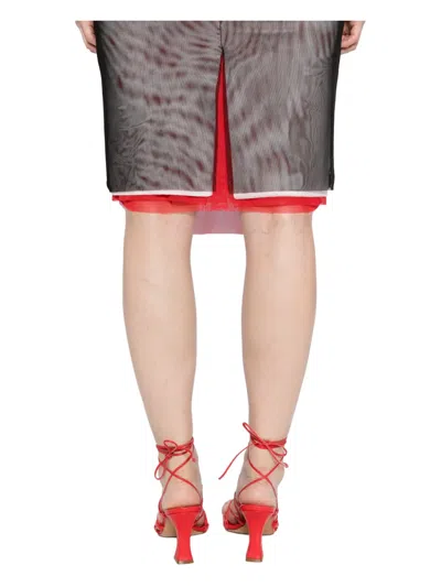 Msgm Midi Pencil Skirt In Purple