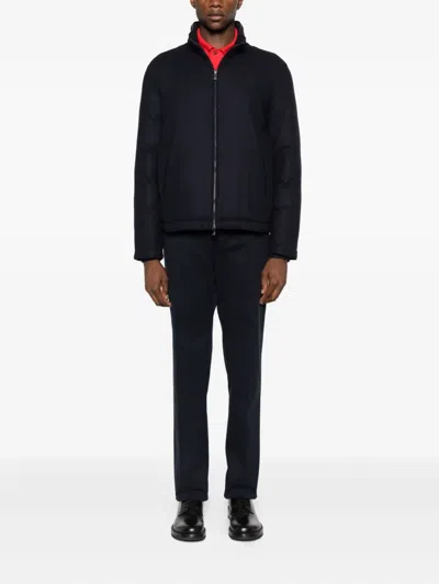 Corneliani Zip-up Bomber Jacket In Black