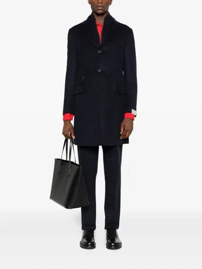 Corneliani Single-breasted Coat In Black