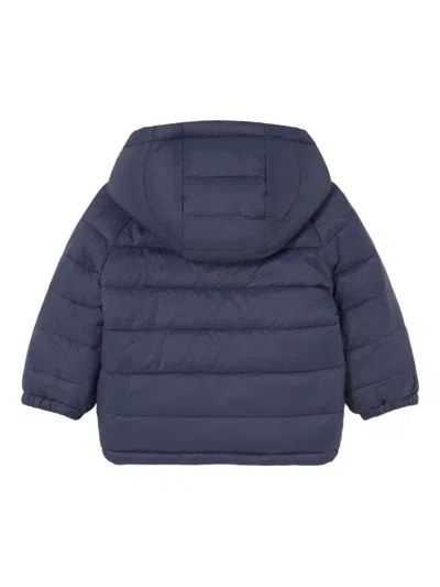 Mayoral Hooded Soft Baby Jacket In Blue