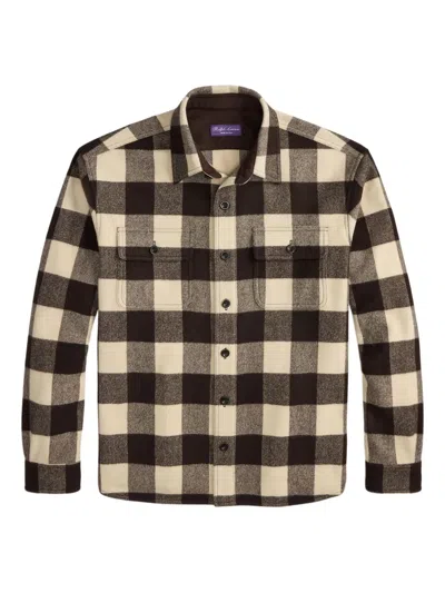 Ralph Lauren Check-pattern Wool Shirt In Brown