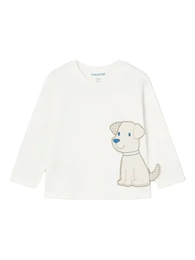 Mayoral Interactive Puppy T-shirt In White