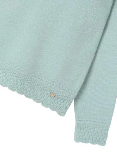 Mayoral Lettuce-hem Sweater In Blue