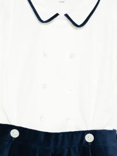 Mariella Ferrari Double-breasted Classic-collar Jumpsuit In White