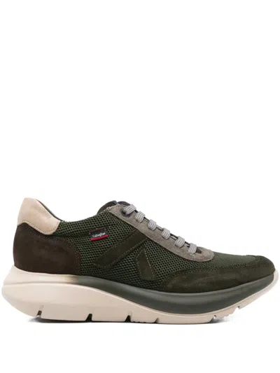 Callaghan Panelled Low-top Sneakers In Green