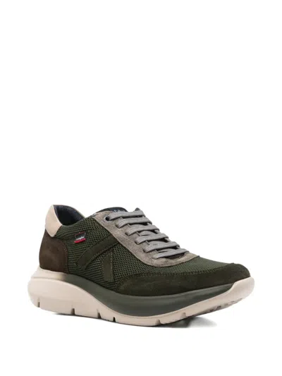Callaghan Panelled Low-top Sneakers In Green