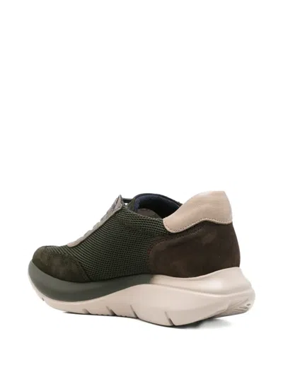 Callaghan Panelled Low-top Sneakers In Green
