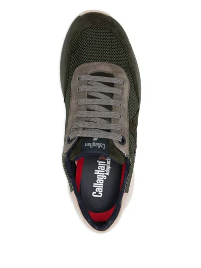 Callaghan Panelled Low-top Sneakers In Green