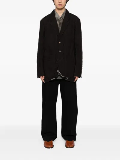 Ziggy Chen Single-breasted Blazer In Brown