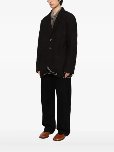 Ziggy Chen Single-breasted Blazer In Brown