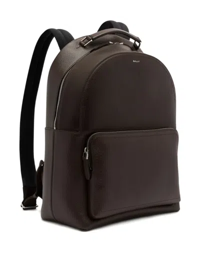Bally Capitol Grained-leather Backpack In Brown