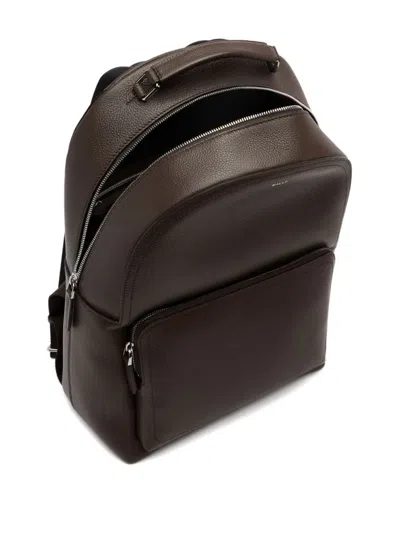 Bally Capitol Grained-leather Backpack In Brown