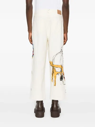 Kidsuper Graphic-print Jeans In White