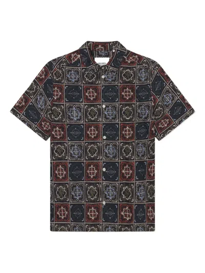 拼贴设计短袖衬衫