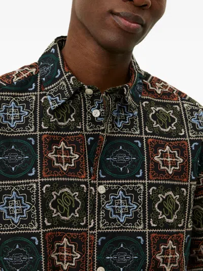 拼贴设计短袖衬衫