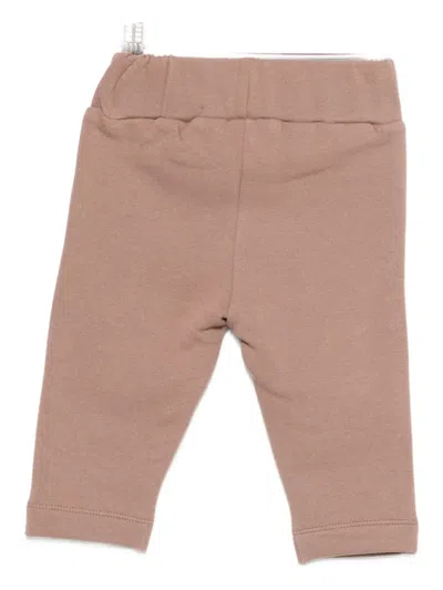 Donsje Embroidered-knee Trousers In Brown