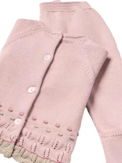 Mayoral Open-work Trouser Set In Pink