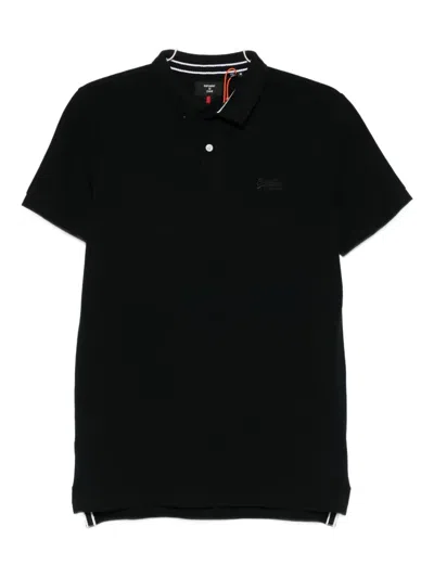 Superdry Classic Polo Shirt In Black