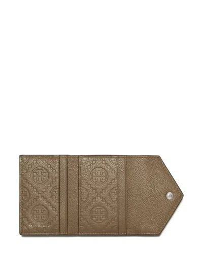 Tory Burch Pebble Envelope Small Wallet In Brown