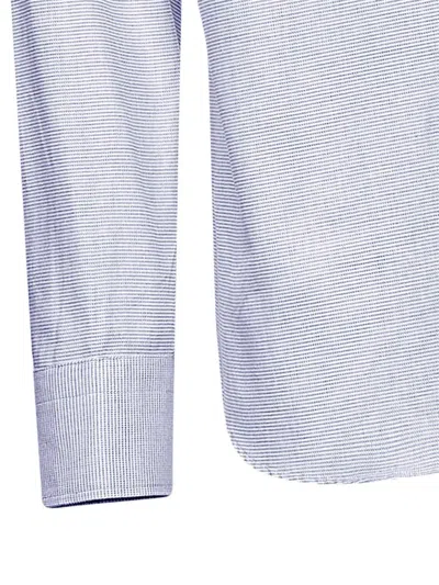 D4.0 Buttoned-jacquard Shirt In Blue