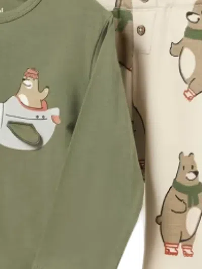 Mayoral Patterned Trouser Set In Green