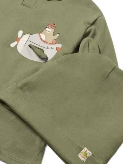 Mayoral Patterned Trouser Set In Green