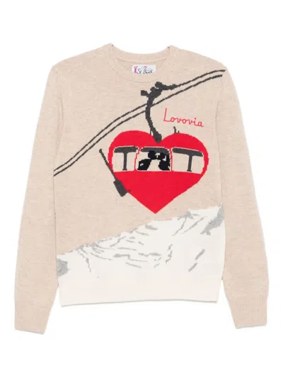 Mc2 Saint Barth New Queen C Jumper In Neutral